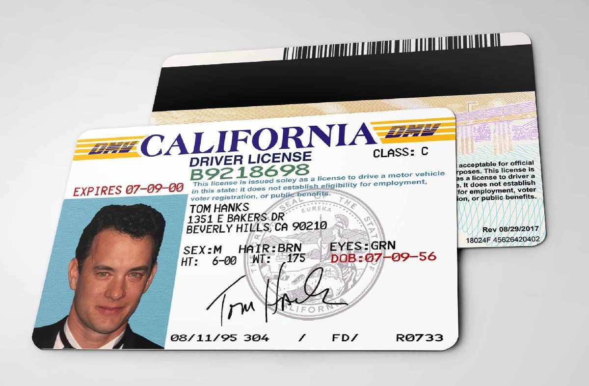 俳優 【 トム・ハンクス / Tom Hanks 】 ハリウッド/カリフォルニア/IDカード/レプリカ/コレクション -1_画像1