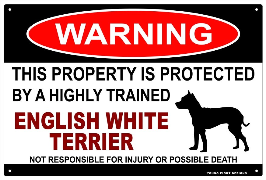 Разное товары [Белый английский терьера] Предупреждение/собака/собака/собака/предупреждение/знак двора/металлическая тарелка/оловянная вывеска -416