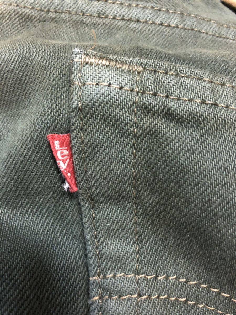 Levi's リーバイス 501 デニム/3430/後染め　カーキ/ W34 /MADE IN USA WPL 423/100% COTTON ジーンズ_画像7