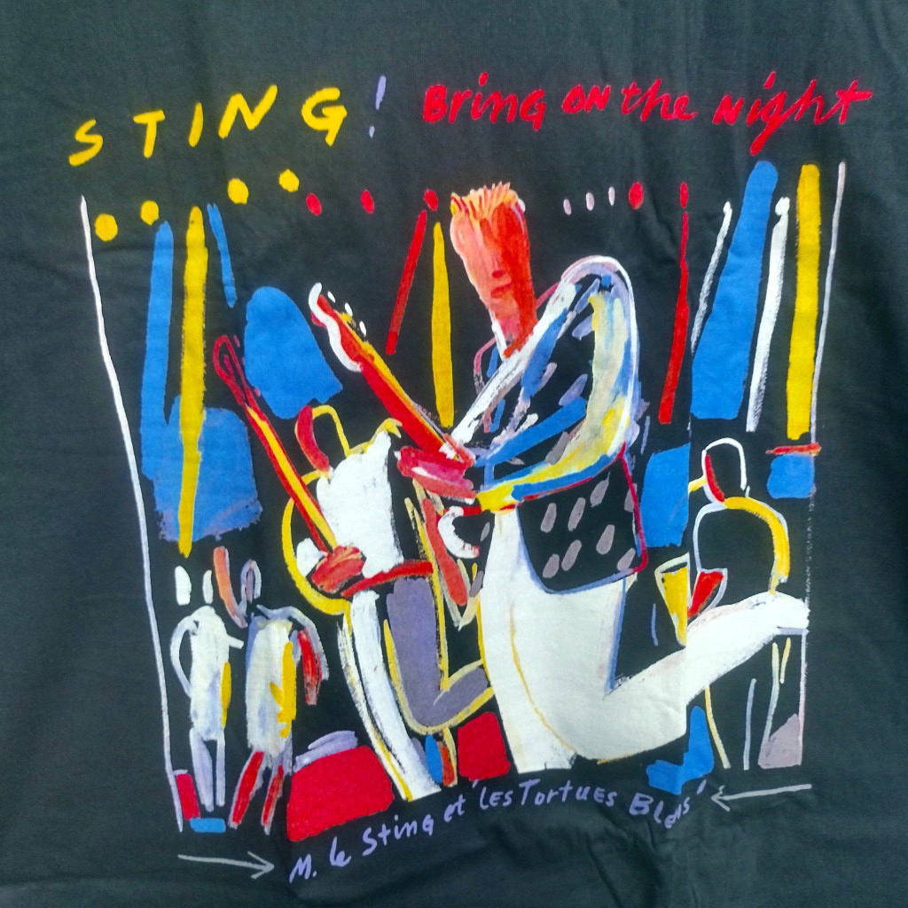 希少柄 80's スティング STING BIGプリントTシャツ THE POLICE 「ブリング・オン・ザ・ナイト (Bring On the Night)」Vintage ビンテージ_画像2