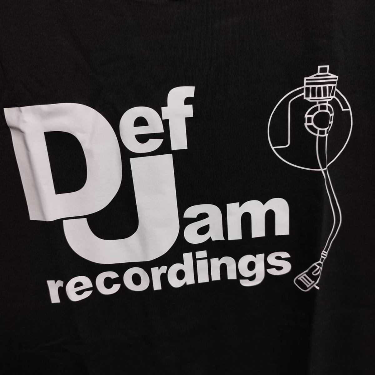 [XLサイズ・新品/送料無料] Def Jam（デフジャム） Recordings ロゴTシャツ ブラック◆バンドT RAP tee run dmc NWA DRdre