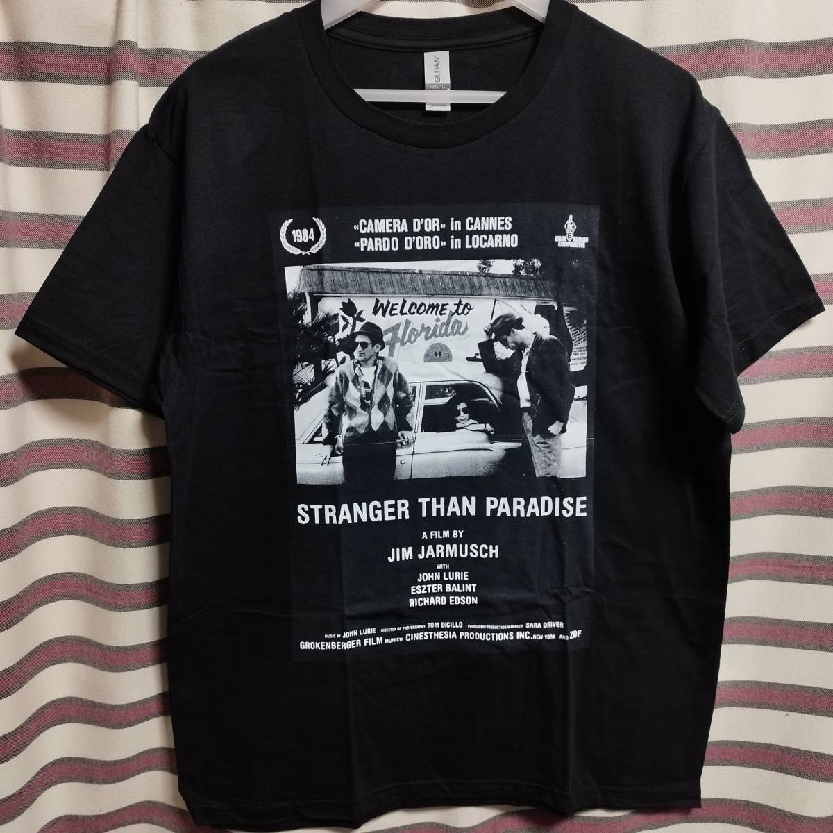  фильм [ -тактный Ranger The mpala кости Stranger Than Paradise ]A BIG принт футболка чёрный L размер бесплатная доставка / новый товар Jim ja-mshu