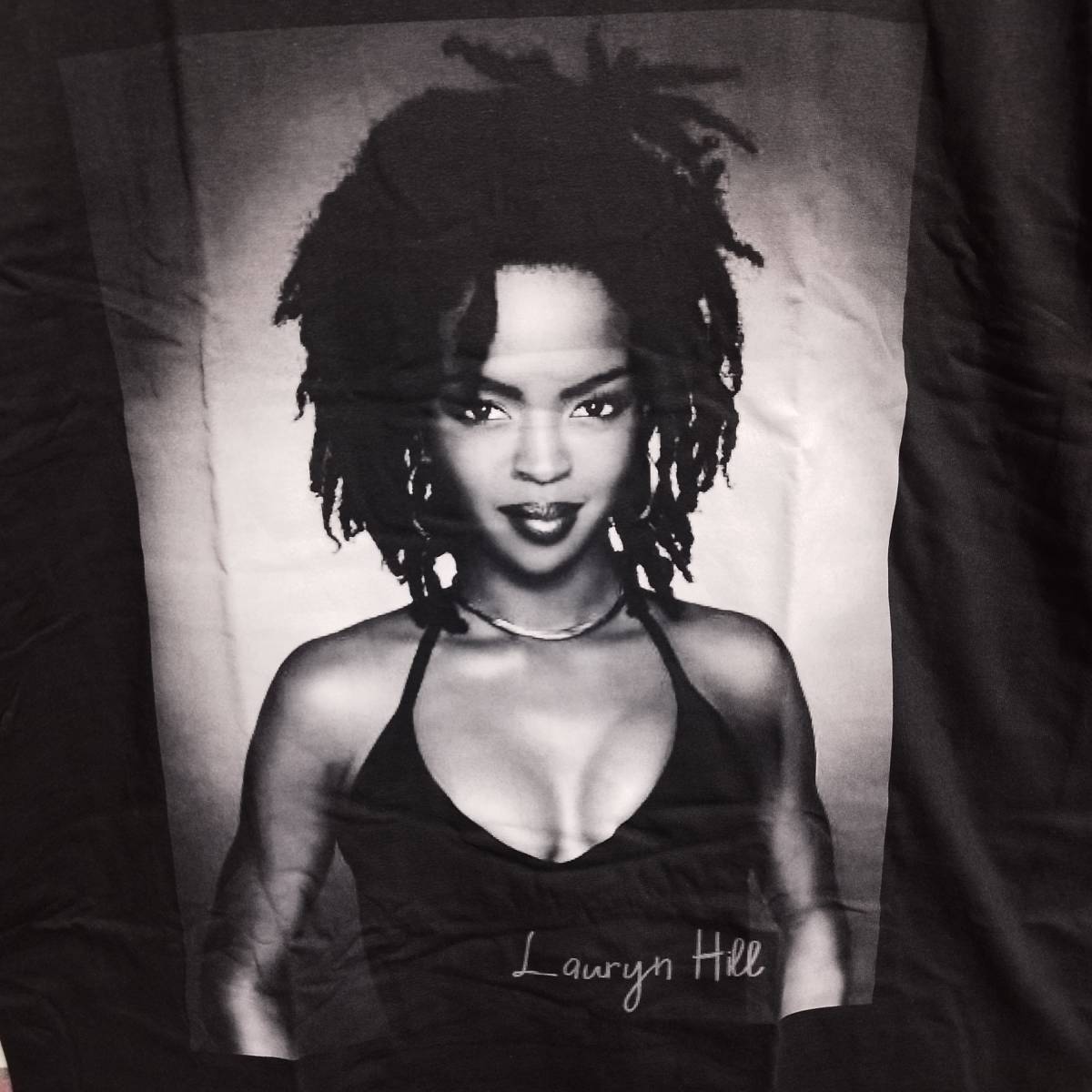 ローリンヒル Lauryn Hill (Fugees) フージーズ BIGプリントTシャツ黒 XL 送料無料/新品◆b HIPHOP RAP R&Bの画像2