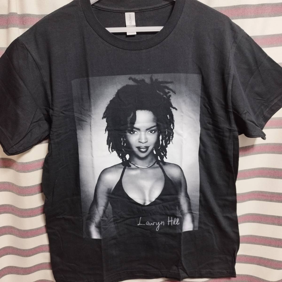 ローリンヒル Lauryn Hill (Fugees) フージーズ BIGプリントTシャツ黒 XL 送料無料/新品◆b HIPHOP RAP R&Bの画像1