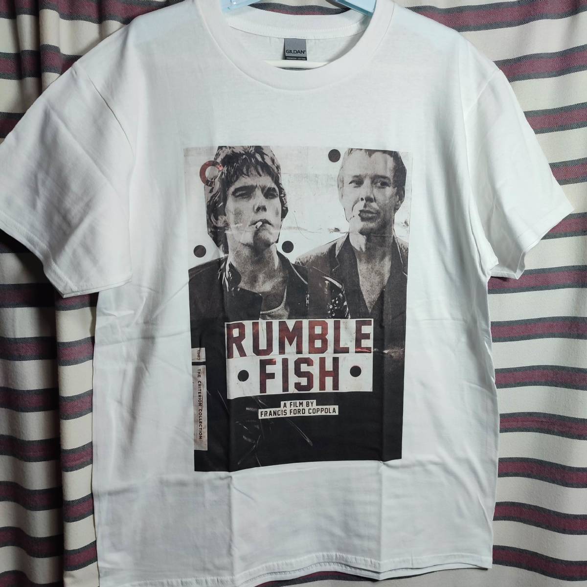 【新品/送料無料】映画『ランブルフィッシュ Rumble Fish』BIGプリントTシャツ【Mサイズ】マットディロン ミッキーローク