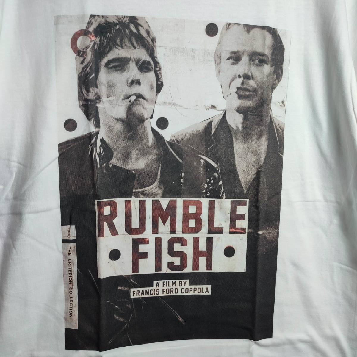 【新品/送料無料】映画『ランブルフィッシュ Rumble Fish』BIGプリントTシャツ【Mサイズ】マットディロン ミッキーローク