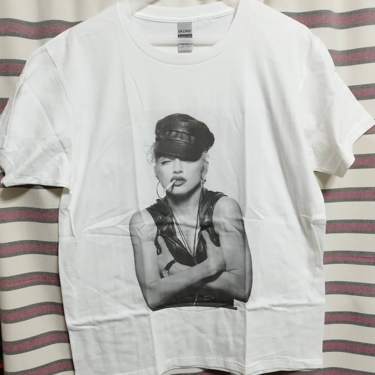 【新品/送料無料】80's マドンナ MADONNA BIGプリントTシャツ【Lサイズ】検)シンディローパー ジャネットジャクソン SEXY ヌード 美女の画像1