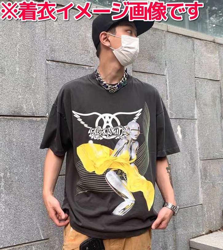 USA製 AEROSMITH ビンテージ Tシャツvintage エアロスミス 両面 プリント SORAYAMA 空山基 Band バンド Tシャツ  送料無料