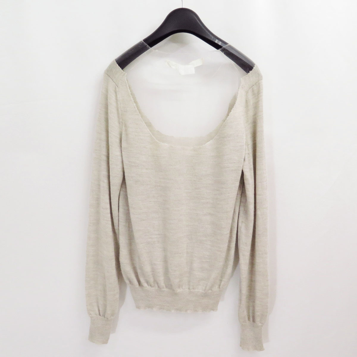 2007 COMME des GARCONS SHEER TULLE HYBRID WOOL KNIT SWEATER 2007 COMME des GARCONS SHEER TULLE HYBRID WOOL KNIT SWEATER