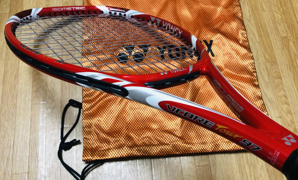 送料無料　極美品　Yonex vcore tour 97 ヨネックス Vコア ツアー 97 S.ワウリンカ B.コリッチ L.ヒューイット 新品レザーグリップ交換_画像1