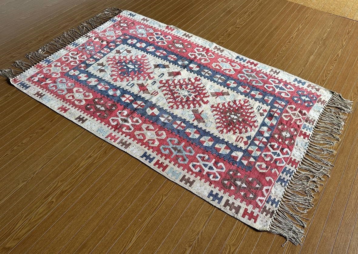 大きな割引 【160×103】ウール◆トルコ産キリム・KILIM・カーペット■2858-60 カーペット一般 大きな割引 【160×103】ウール◆トルコ産キリム・KILIM・カーペット■2858-60 カーペット一般