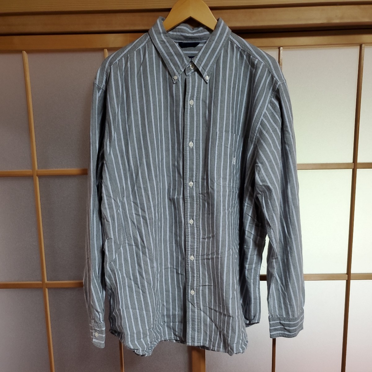 CHAPS　長袖シャツ　ストライプ　サイズ２XL　US古着　アメリカ古着　azu173_画像10