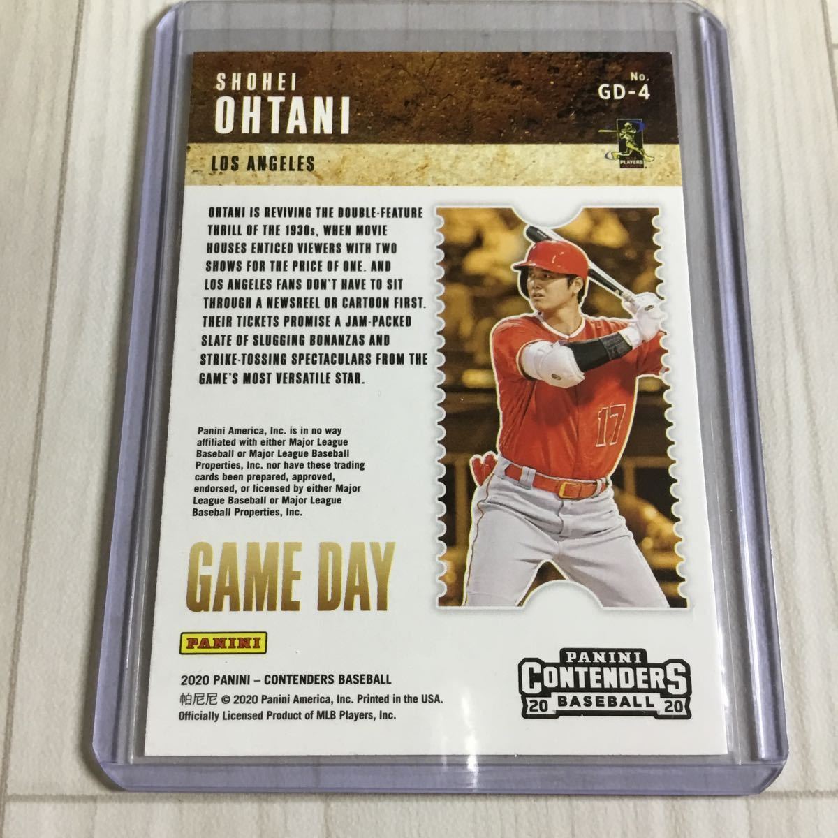 大谷翔平　PANINI CONTENDERS #GD-4. 0468 MLB エンゼルス_画像4