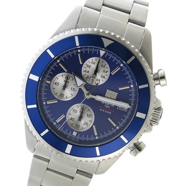 人気の贈り物が 新品/即決価格 エルジン ELGIN クロノ 腕時計 FK1418S-BL ブルー 国内正規品//00026509 エルジン