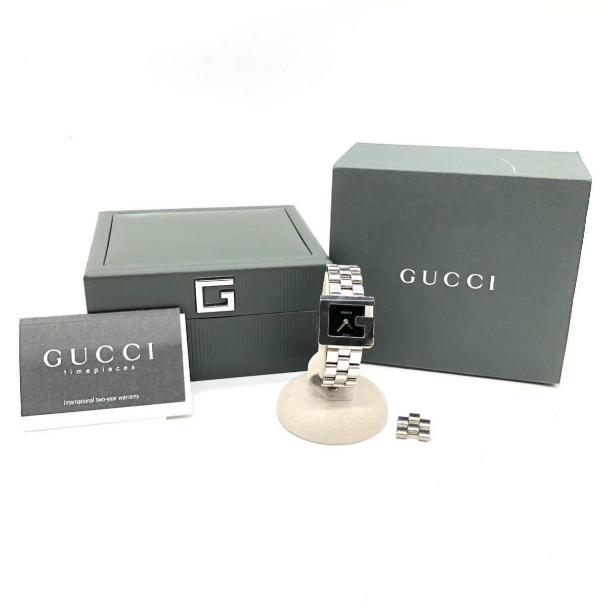 電池交換済△GUCCI△3600J』KA-690 グッチ 腕時計 黒文字盤 Gスクエア