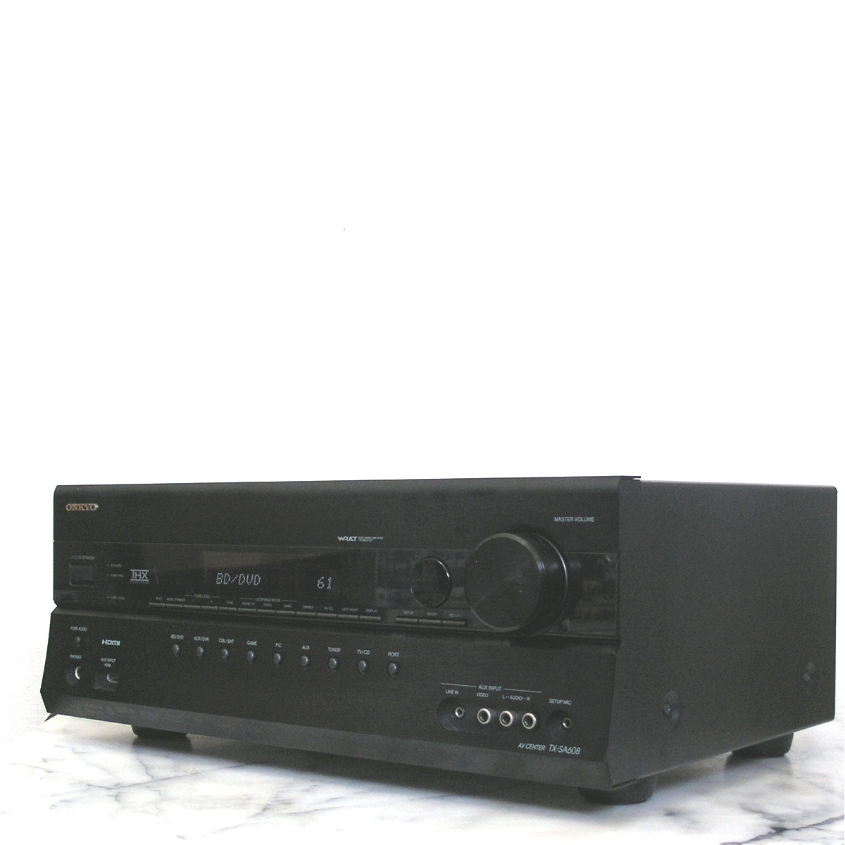 ONKYO TX-SA608B 130W+130W 動作現状品_画像4