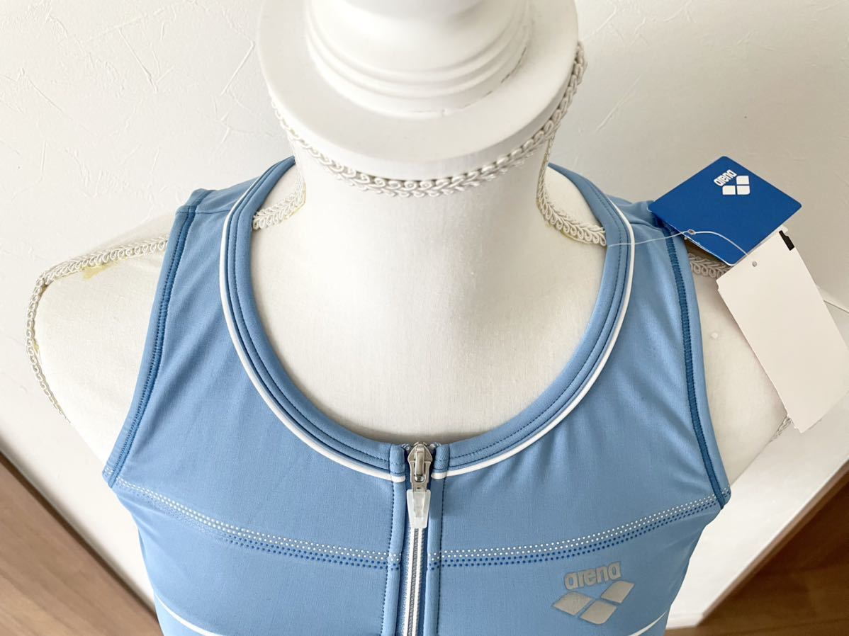 * free shipping * tag attaching new goods not yet have on *arena.. swimsuit LAR-0233W size M(9) color SAX( light blue ) separate Arena regular price 9500 jpy 