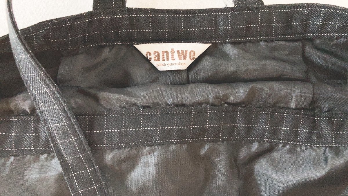 cantwo can two black check all-in-one skirt size 160-82-63-88 old clothes lady's tag attaching unused goods KB-23 20230721