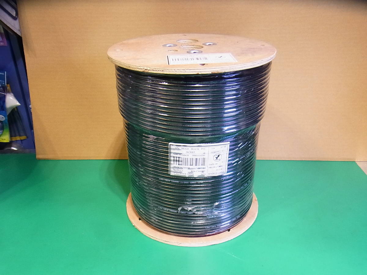 ■■【即決】Libo Cable RG6 同軸ケーブル PVC 黒 RG6-CS660BV 1000ft 305m 未使用保管品！