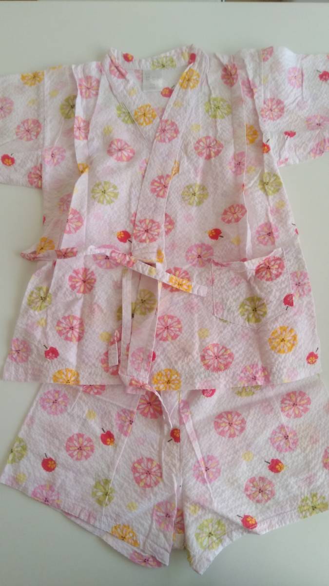  child clothes 95100 girl jinbei * yukata Japanese clothes flower fire tray .. summer festival 