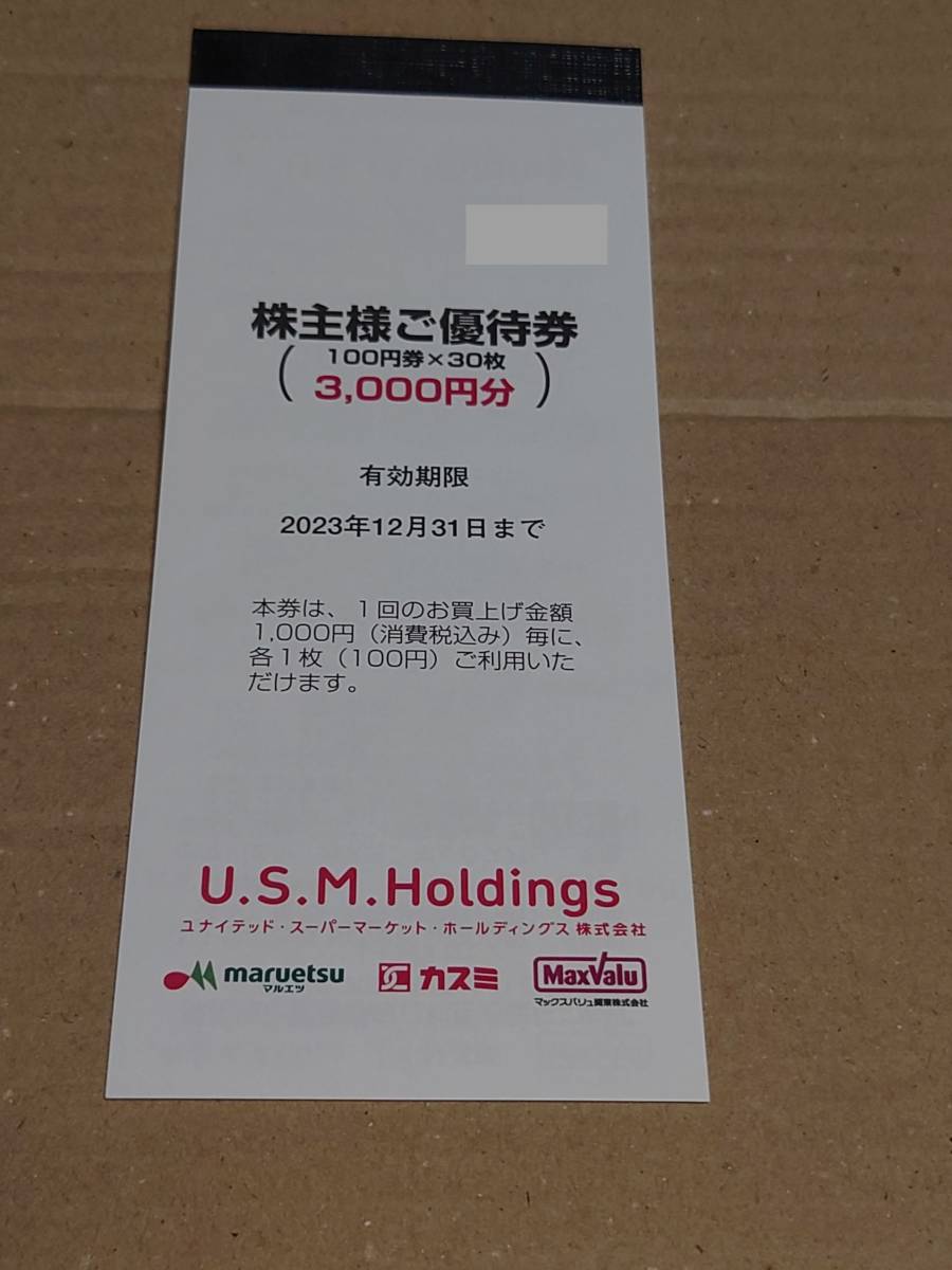 USMH ユナイテッド・スーパーマーケット 株主優待券 （マルエツ