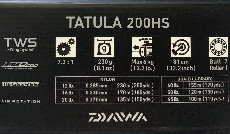 USダイワ限定】TATULA タトゥーラ 200HS 右 検)ジリオン HD USダイワ限定】TATULA タトゥーラ 200HS 右 検)ジリオン HD