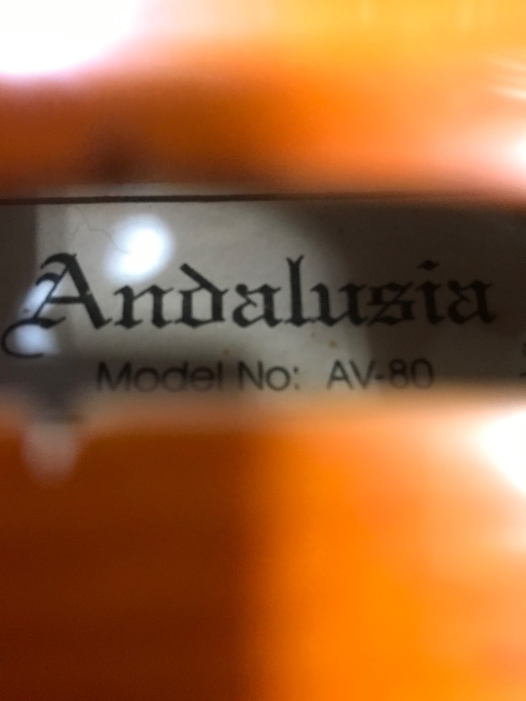 u49440 Andalusia アンダルシア　AV-80　 4/4 ヴァイオリン_画像4