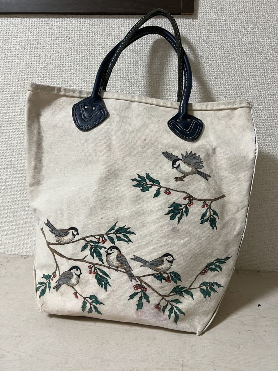 激レア!ファクトリータグ 80s L.L.Bean レザーハンドル トートバッグ トールサイズ デラックス カラー エルエルビーン