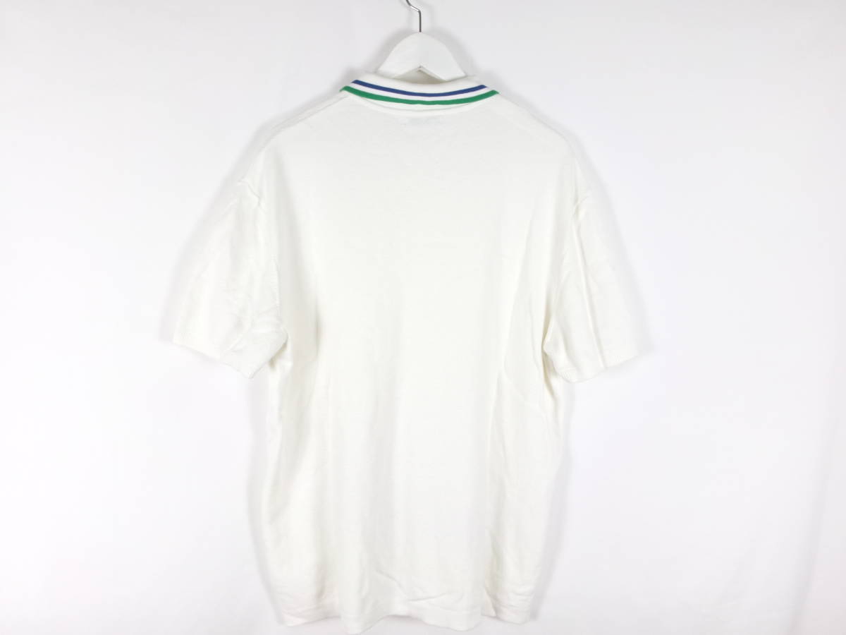 ザラ ZARA ポロシャツ コットンニット シンプル 半袖 XL ホワイト メンズ 中古 /EU_画像6