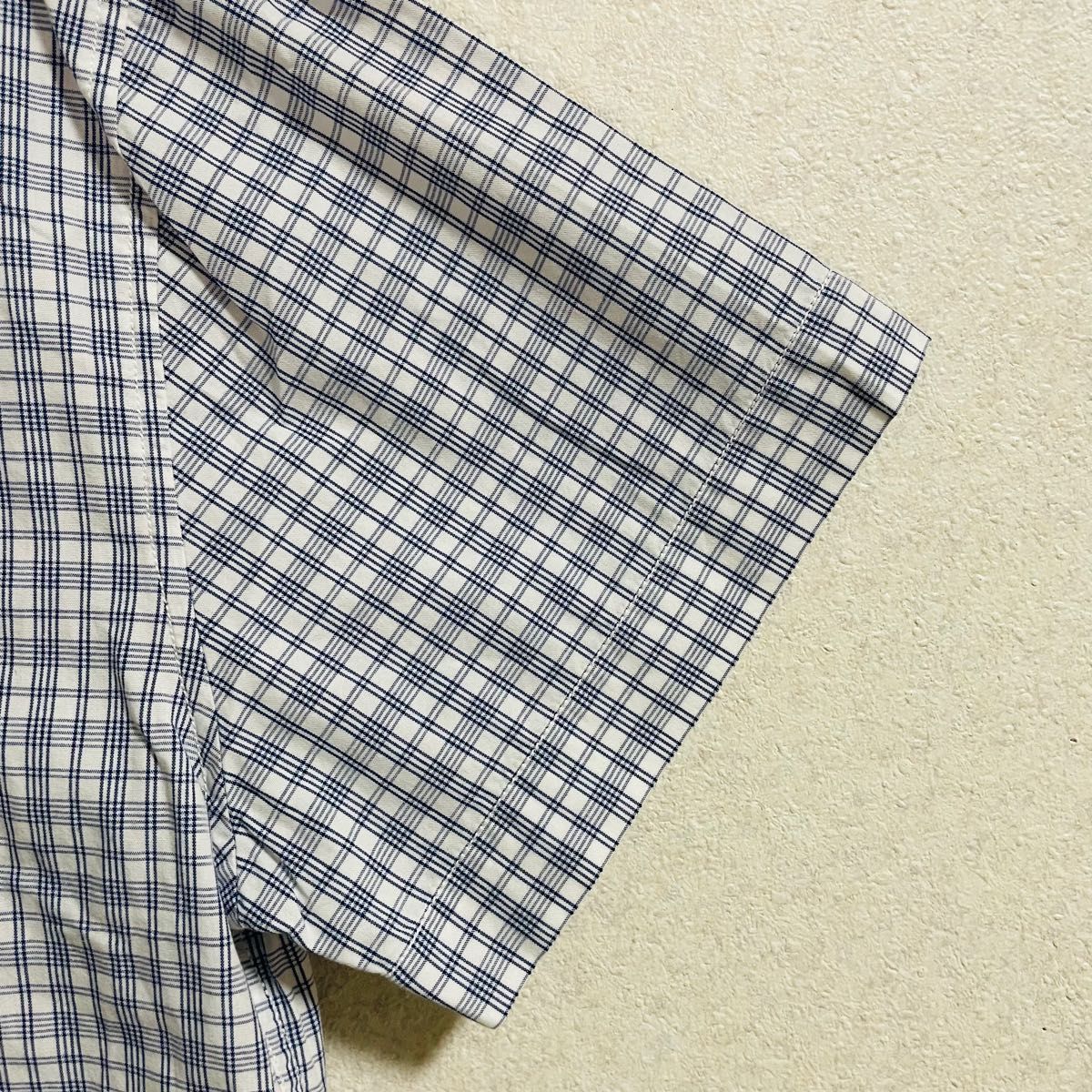セール【希少】トミーヒルフィガー 半袖シャツ チェックシャツ BDシャツ 刺繍