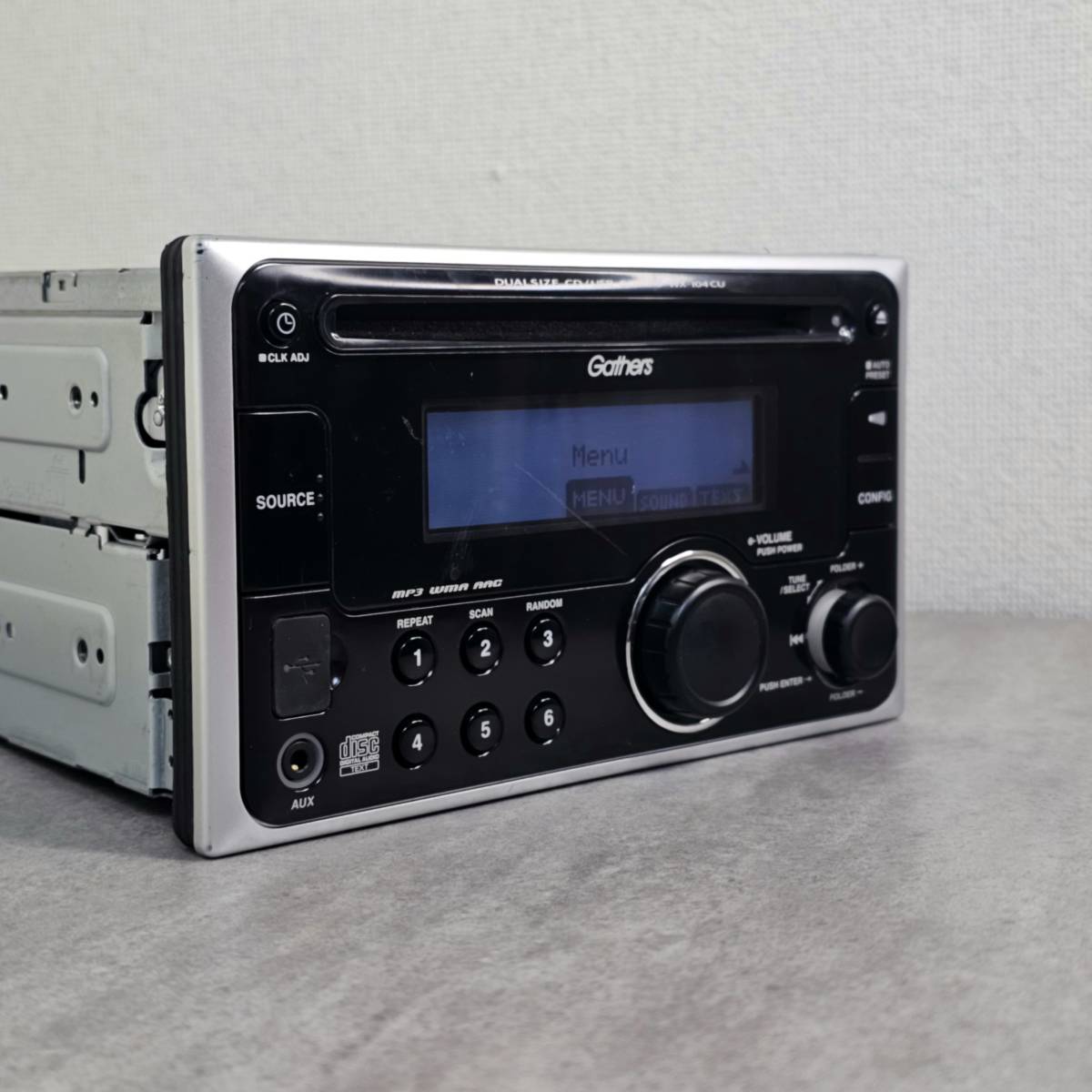 動作確認済★ホンダ純正 ギャザーズ☆WX-104CU ケンウッド☆ホンダGE6/GE7/GP1☆CD/USB/AUX/AM/FM/WMA/MP3/AAC☆08A00-4M0-250★B28221_画像4