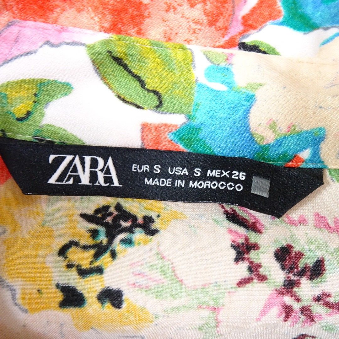 ZARA ザラ 花柄 総柄 ブラウス 長袖シャツ ポリエステル