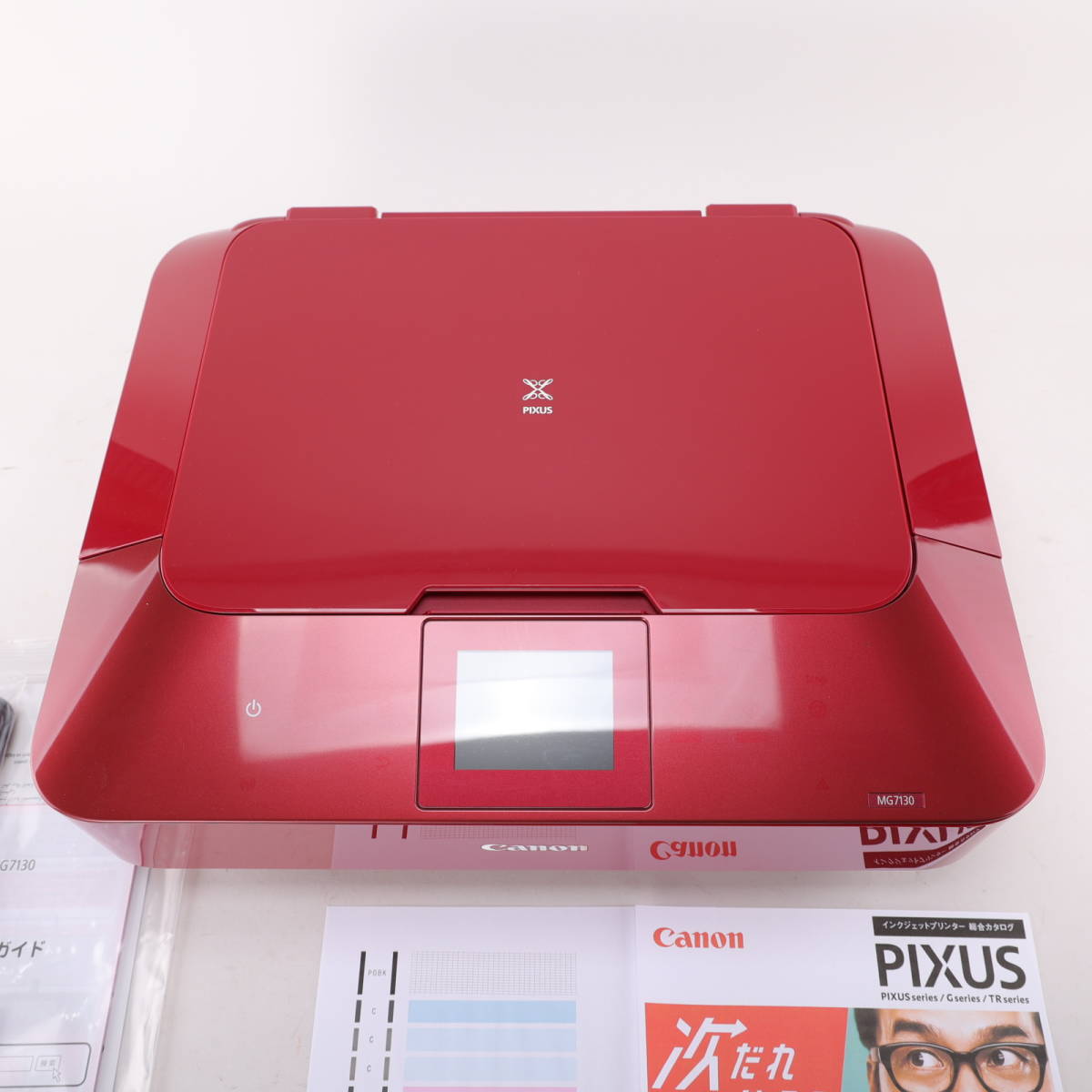 送料無料 動作確認済 Canon PIXUS MG7130 レッド 正常動作品 3000枚