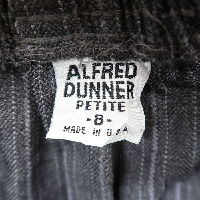 古着 USA製 ALFRED DUNNER イージーパンツ ストライプ柄 グレーベース ビンテージ サイズ表記：8　gd79696_画像5