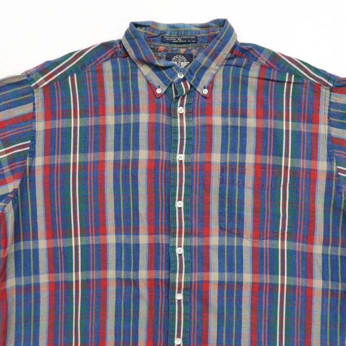 古着 90年代 ドッカーズ 半袖 ボタンダウンシャツ チェック柄 サイズ表記：XL　gd26399_画像3