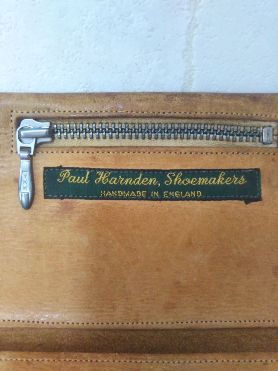 良品! 最高級! Paul Harnden Shoemakers 英国製 ポール・ハーデン 厚革オールレザー 二つ折り財布（小銭入れ付き）上質レザー_画像2
