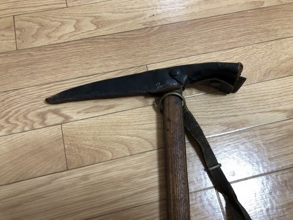 【　AIpinist　 】　ピッケル　HAND　FORGED　HOPE　TOKYO　長さ約77cm　■　アルピニスト　皮カバー付き　登山用具　木製柄　■　由37_画像10