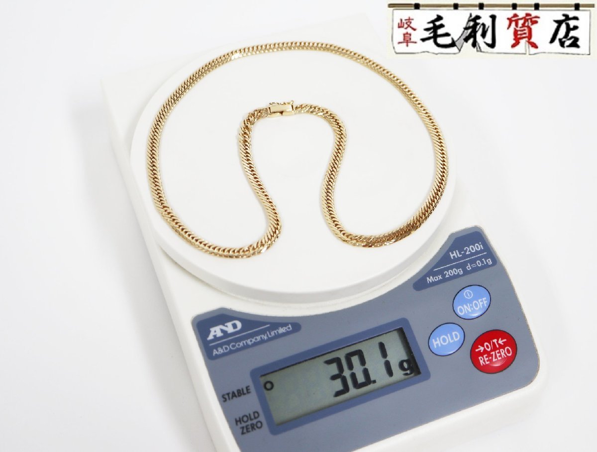 K18 イエローゴールド 30.1g ミラーカット 喜平 ネックレス キヘイ18金