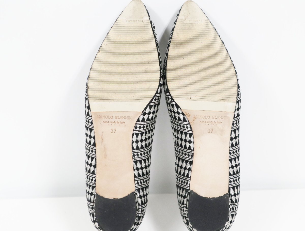 MANOLO BLAHNIK マノロブラニク ハンギシ パンプス 37 24ｃｍ ビジュ― レディース 靴 【中古】 アパレル_画像5