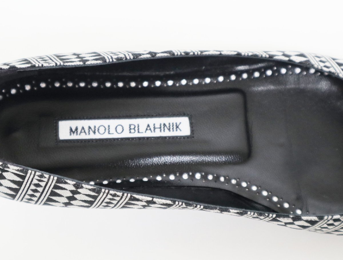 MANOLO BLAHNIK マノロブラニク ハンギシ パンプス 37 24ｃｍ ビジュ― レディース 靴 【中古】 アパレル_画像7