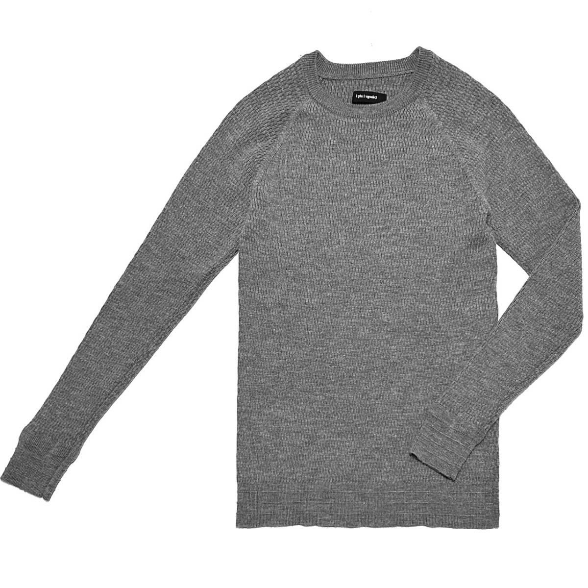 20AW 定価4 3万 1piu1uguale3 wool honeycomb thermal knit Ⅳ M 灰