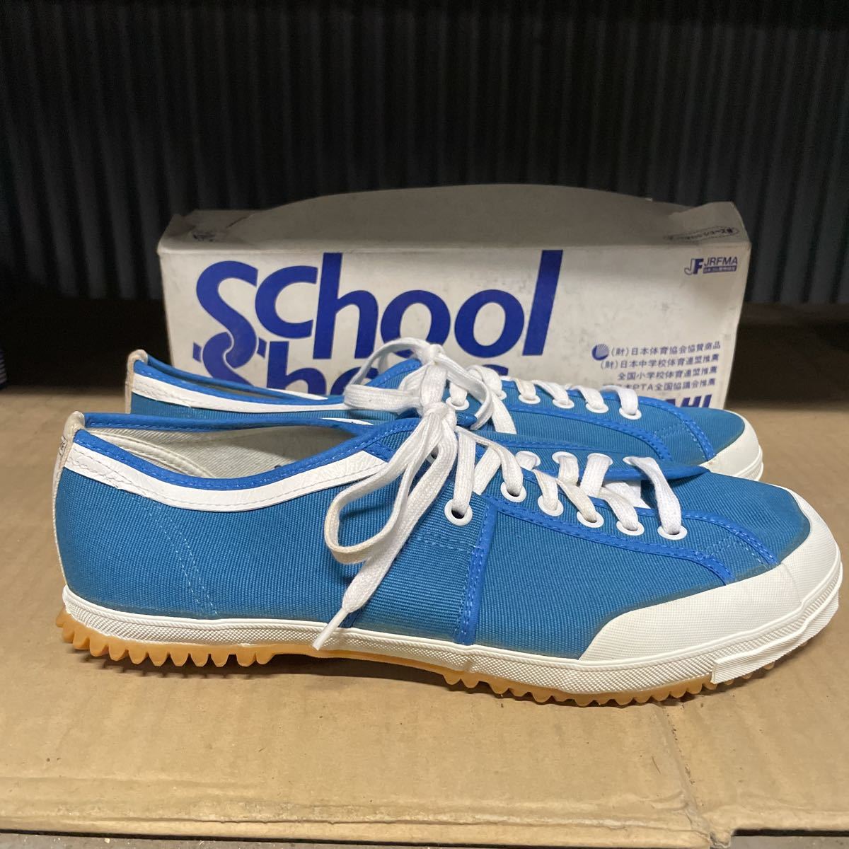  Asahi Ran Play * color blue rubber bottom 27.0 retro physical training pavilion shoes 