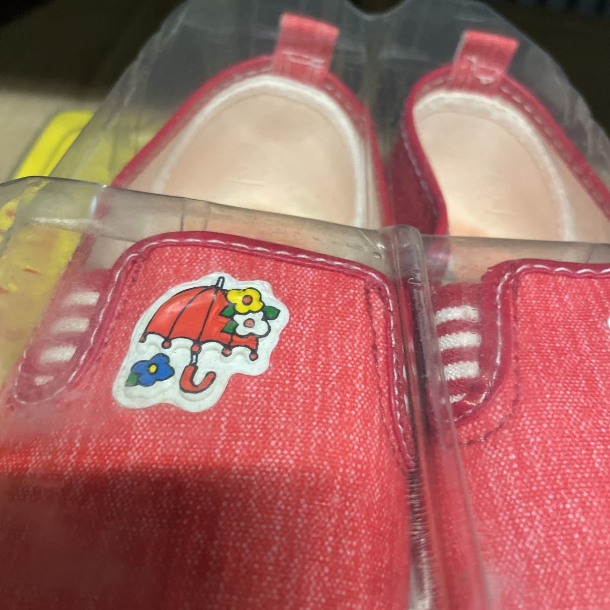  Asahi обувь хлеб ключ зонт . цветок красный ребенок обувь 18.0 Showa Retro 