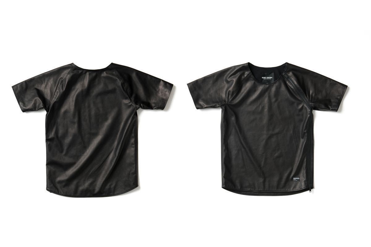 ROARS ORIGINAL ロアーズオリジナル LEATHER T-SHIRTS / レザーTシャツ　バイカー　ブラック_画像1