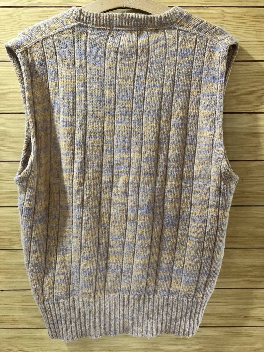 80s USED EXPRESSIONS by CAMPUS KNIT VEST Made in USA 古着 80's キャンパス ニットベスト  アメリカ製 サイズLくらい 送料無料