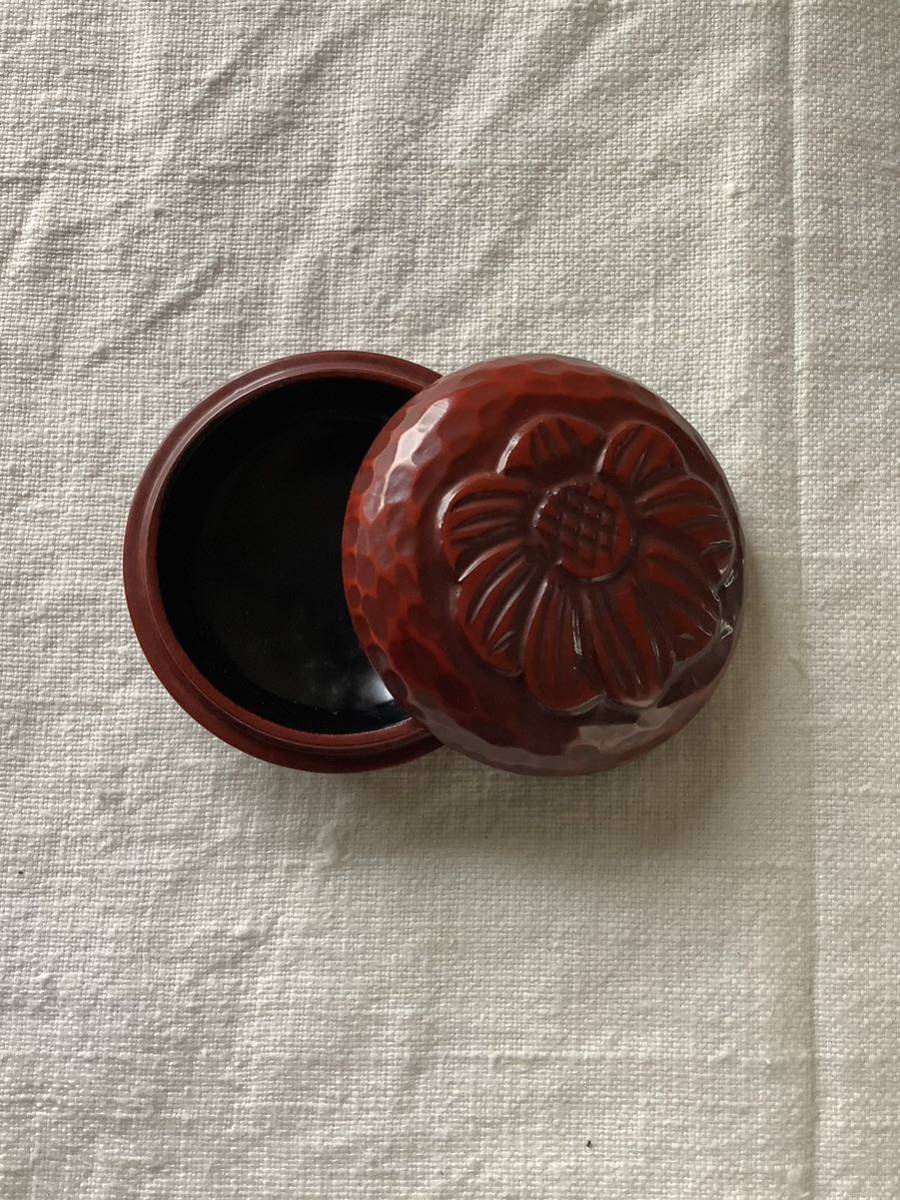 香合 木製 漆器 鎌倉彫 ケース 小物入れ 香道具 茶道 | www.qmsbrasil