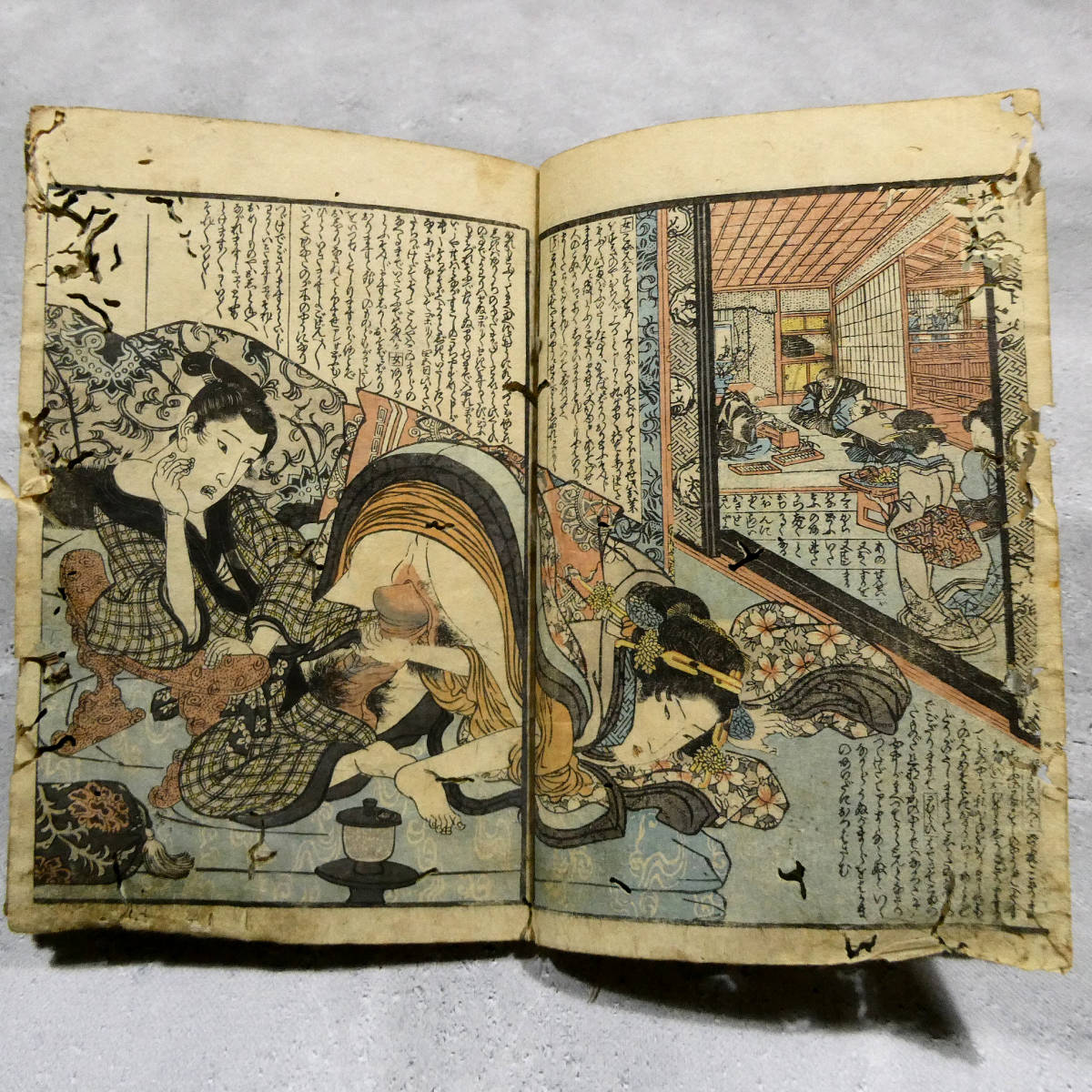 歌川国貞 春画◇江戸時代 木版艶本 和本◇色摺り春画15面「絵本 歌川国貞 春画◇江戸時代 木版艶本 和本◇色摺り春画15面「絵本