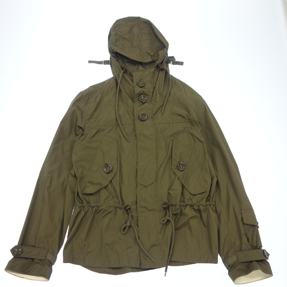 中古◆モンクレール ジャケット フード付き レディース サイズ3 カーキ MONCLER【AFB14】の画像1