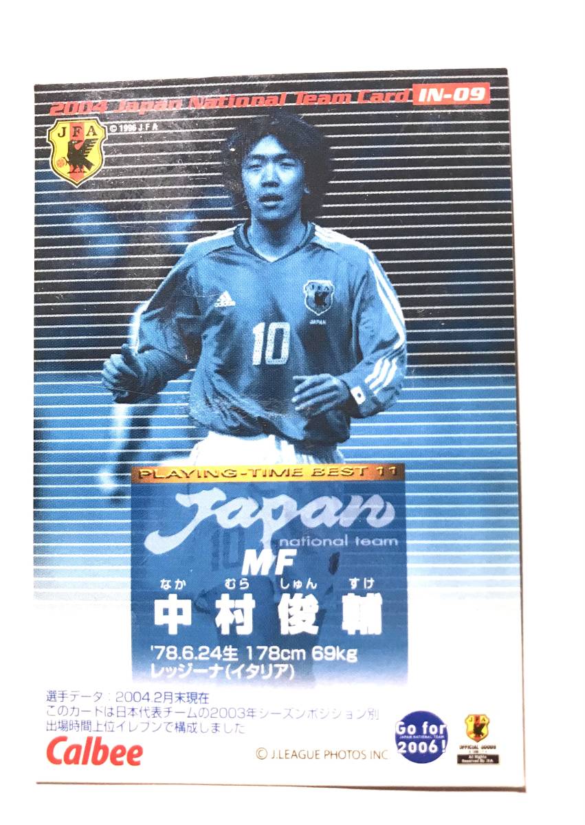 カルビーPLAYING-TIME BEST11/サッカー日本代表チームチップス2004年版