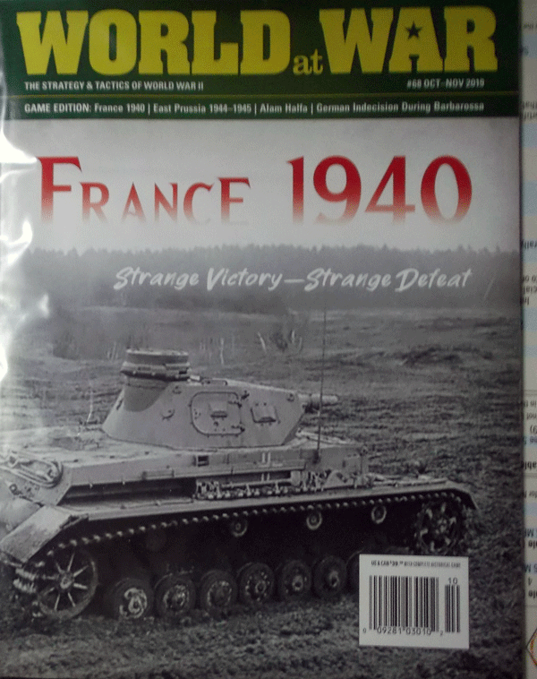 DG/WORLD AT WAR NO.68/FRANCE 1940/駒未切断/日本語訳無し_画像1